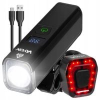 LAMPKA ROWEROWA PRZEDNIA I TYLNA OŚWIETELNIE LED AKU USB-C ZESTAW PRO VAYOX