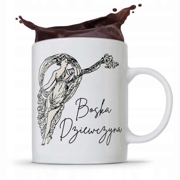 Kubek Prezent Dla Dziewczyny Boska Dziewczyna Z Nadrukiem Ze Zdjęciem zdjęcie 1