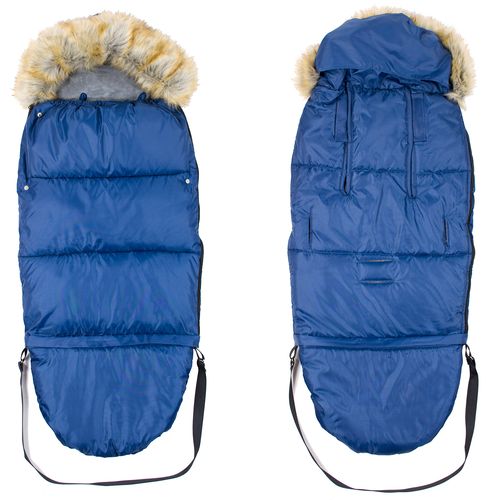 Śpiworek z futerkiem do wózka granatowy + torba + pokrowiec STARKY na Arena.pl