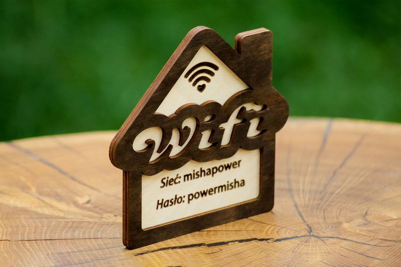Tabliczka wisząca "domek" z hasłem wifi zdjęcie 6