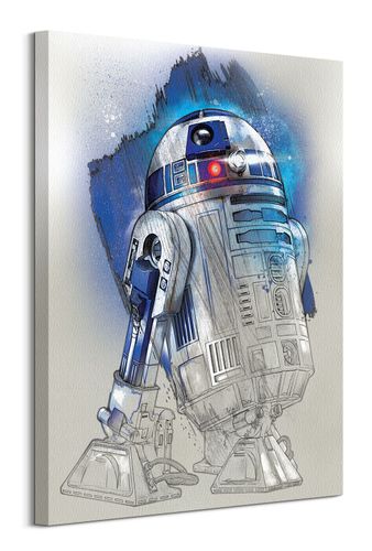 Gwiezdne Wojny Star Wars: The Last Jedi (R2-D2 Brushstroke) - obraz na płótnie 60x80 cm na Arena.pl
