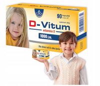 Witamina D dla Dzieci D-Vitum 1000 j.m. 90 Kapsułek Twist-Off