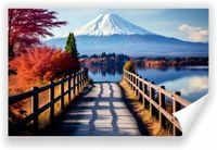 Fototapeta PREMIUM STRUKTURA ZMYWALANA droga w Japonii w sezonie jesiennym