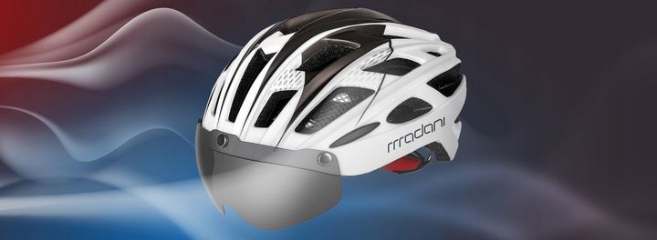 Kask rowerowy z szybą HT19 - madani zdjęcie 11