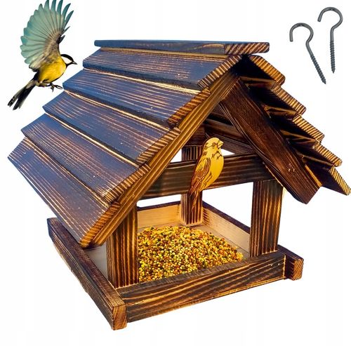 Karmnik Dla Ptaków Duży Na Prezent PREMIUM XXL Budka Ozdoba Ogrodu + na Arena.pl