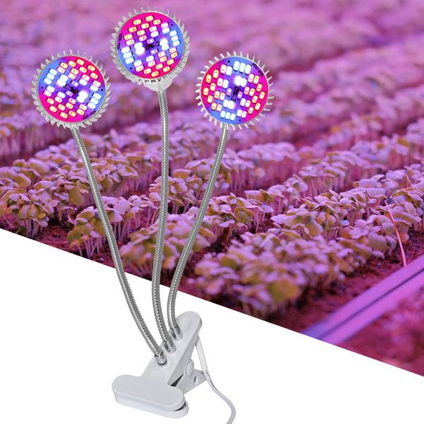 LAMPA LED DO WZROSTU UPRAWY ROŚLIN 90W 3000lm 3 GŁOWICE zdjęcie 5