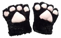 Rękawiczki damskie pełne KOCIE ŁAPKI niedźwiedzie plusz miękkie cosplay
