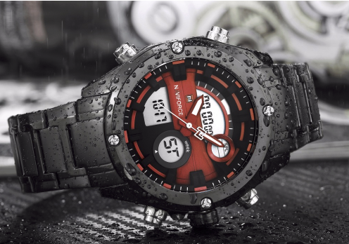 ZEGAREK MĘSKI NAVIFORCE GLOCK (zn039c) - black/red na Arena.pl