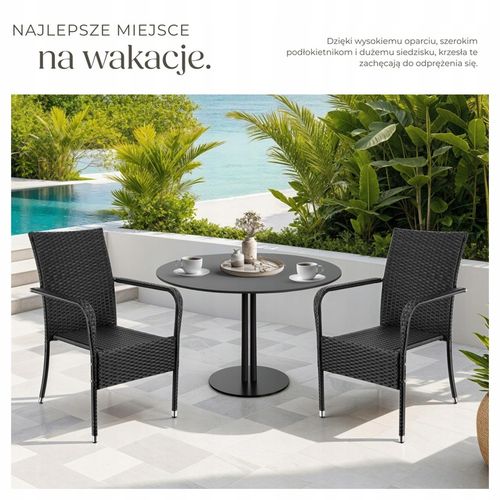 Krzesło rattanowe Girona, sztaplowane, nośność 120 kg na Arena.pl