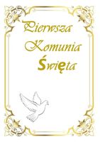 Opłatek na Tort Pierwsza Komunia Święta Komunijny Biblia Hostia Format A4