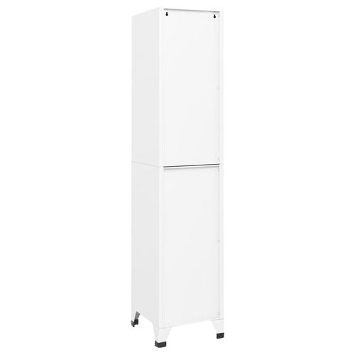 Szafka zamykana na klucz, biała, 38x40x180 cm, stalowa na Arena.pl