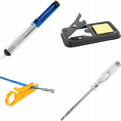 LUTOWNICA PRECYZYJNA KOLBOWA S801A 80W Z REGULACJĄ TEMPERATURY ZESTAW na Arena.pl