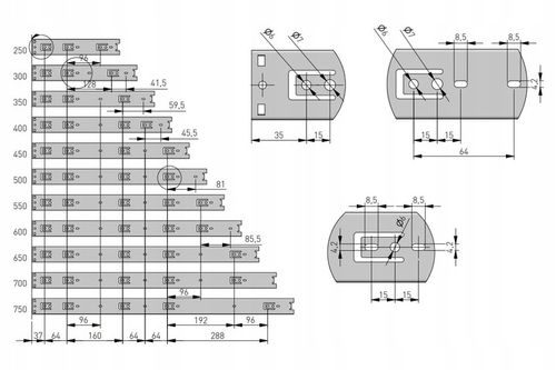 Prowadnica kulkowa H45 GTV PRO do szuflad 600 mm pełny wysuw udźwig na Arena.pl