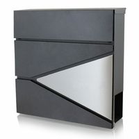 16993 Skrzynka Pocztowa na Listy z Gazetnikiem Antracytowa