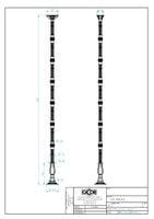 PERGOLA ŻELIWNA ALTANA OGRODOWA SŁUP H-2515mm