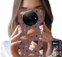 ETUI DO XIAOMI REDMI A3 - CASE Z KAWĄ ROGALIKAMI I ZIARNAMI W TLE