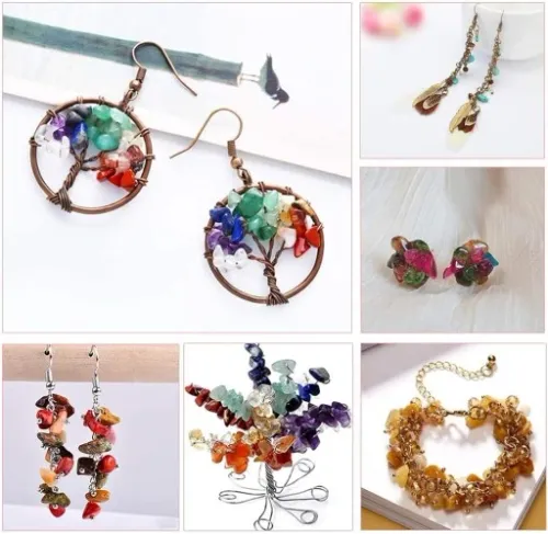 ZESTAW DO ROBIENIA BIŻUTERII BRANSOLETEK BIZUTERIA Z KAMIENI 1323 elementy na Arena.pl