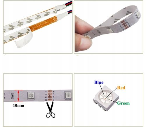 Taśma LED z pilotem zdalnego sterowania zasilana baterią 3m na Arena.pl