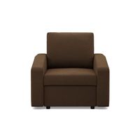 Fotel wypoczynkowy, BLOM, Mikrofaza, 83x92x85 cm, brązowy | TYLETEGOTU