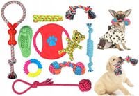 ZABAWKI DLA PSA SZARPAK GRYZAK DYSK 10 ELEMENTÓW