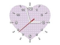 30X30CM ZEGAR FIOLETOWE SERCE OBRAZ DREWNO