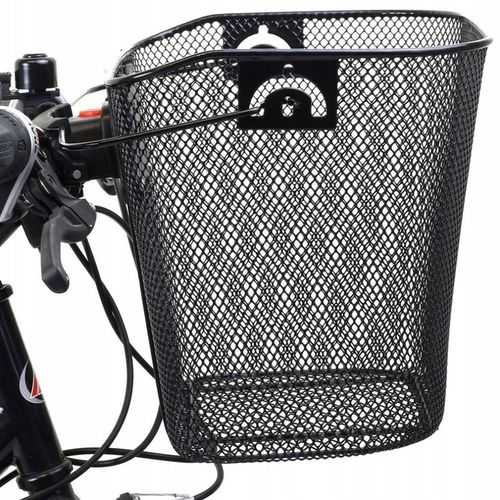 Kosz na rower METALOWY koszyk na kierownicę CLICK z uchwytem + WKŁAD na Arena.pl