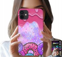 ETUI DO IPHONE 12 - SŁODKIE DONUTY Z LUKREM W TLE + SZKŁO