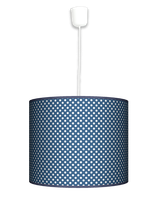 Lampa wisząca duża - Granatowe groszki