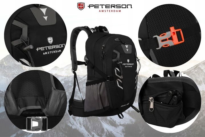 Plecak trekkingowy 40L PETERSON sportowy turystyczny w góry z pokrowcem zdjęcie 11