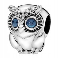 Zawieszka SREBRO 925 Charms Koralik Sowa