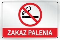 Naklejka ZAKAZ PALENIA PAPIEROSÓW e-papierosów bhp