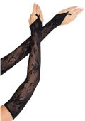 Floral Net Extra Long Gauntlet Arm Warmers