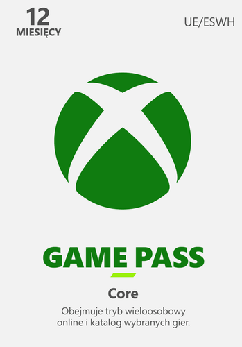 Prepaid Klucz XBOX Game Pass Core Subskrypcja 12 Miesięcy 360 dni na Arena.pl