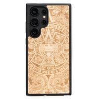 Drewniane Etui Bewood na Samsung Galaxy S24 Ultra KALENDARZ AZTECKI ANIEGRE