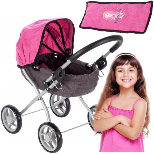 WÓZEK GŁĘBOKI DLA LALEK GONDOLA SKŁADANY I LEKKI PREZENT DLA DZIEWCZYNKI na Arena.pl