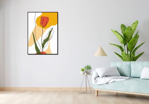 Plakat 67,5x95cm Przerysowany Tulipan na Arena.pl