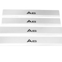 Listwa progowa AUDI A6 C8 Stal nierdzewna 304 mat z czarnymi literami 4szt