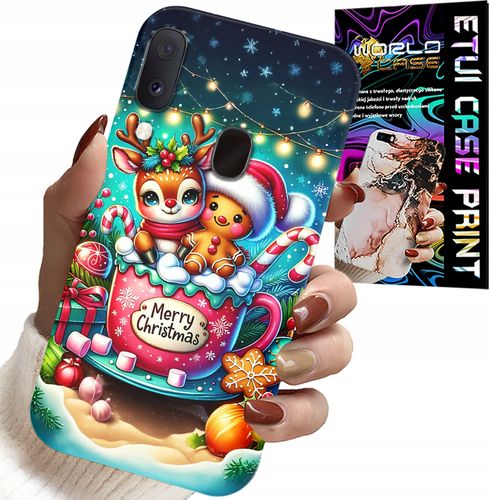 ETUI DO SAMSUNG GALAXY A20E - RENIFER Z PIERNIKIEM MERRY CHRISTMAS na Arena.pl