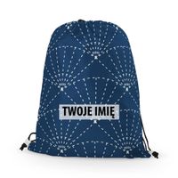 WORKO-PLECAK z Twoim imieniem Niebieska geometria VII 074