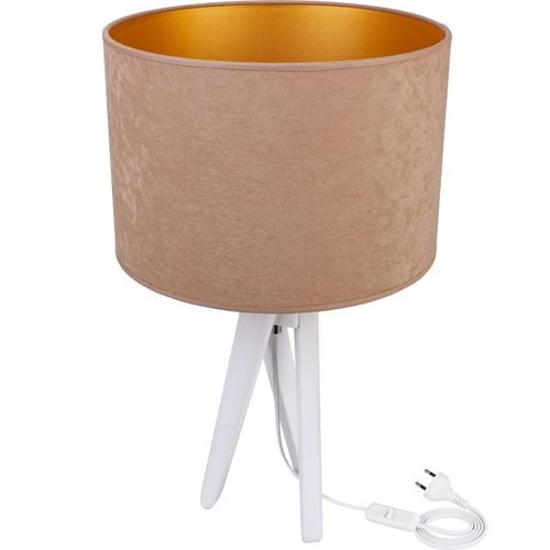 Lampa stołowa biały TRIVET beż na Arena.pl