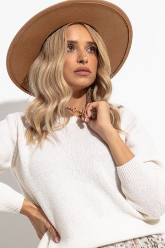 KLASYCZNY WEŁNIANY SWETER 34/36 ECRU na Arena.pl