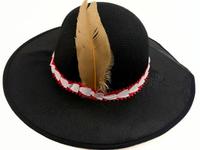 kapelusz góralski z piórem DLA DOROSŁYCH średnica ronda 37cm