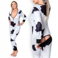 PIŻAMA DAMSKA Rozpinana z Klapką KROWA 200 r.XL