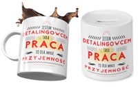 Dla Detalingowca Zestaw Kubek + Skarbonka Prezent Z Nadrukiem Ze Zdjęciem