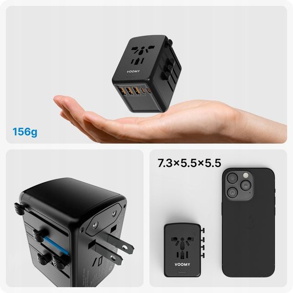 VOOMY Y30 Adapter Podróżny 3x USB-A 2x USB-C zdjęcie 3