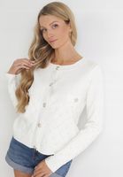 Born2Be Biały Kardigan damski S/M Zima