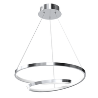 Salonowa lampa wisząca Lucero wstęga LED 48W 4000K rings chrom