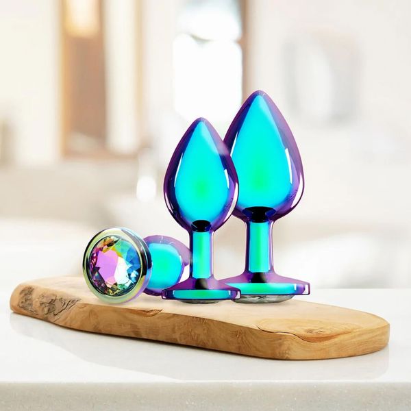 Venice Collection - Metal Anal Plug Set - Iridescent zdjęcie 6