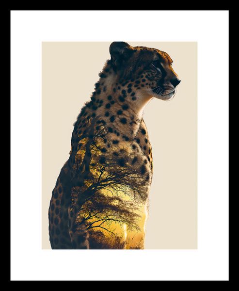 Plakat 15x20cm Gepard Duch Sawanny zdjęcie 3