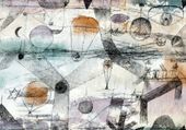 Plakat 100x70cm In The Realm Of Air, Paul Klee Vintage do Salonu